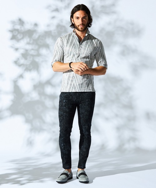 HIDEAWAYS NICOLE（ハイダウェイニコル）の「ピグメントプリントツイルパンツ（その他パンツ・メンズ・ライトグレー/ブラック×グレー/ネイビー・SMALL/MEDIUM/LARGE/X-LARGE）」の6枚目の写真