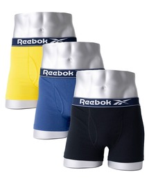 Reebok（リーボック）の「Reebok リーボック ブランド ロゴ ウエストバンド 前開き ストレッチ ボクサーパンツ トランクス 下着 3枚セット セットアイテム（ボクサーパンツ・メンズ）」