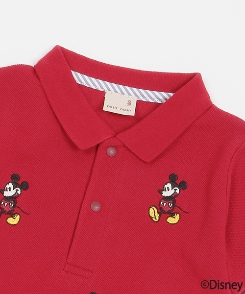 petit main（プティマイン）の「【Disney】ポロ衿カバーオール（ロンパース・キッズ・レッド/ネイビー/オフホワイト・80ｃｍ/70cm）」の6枚目の写真