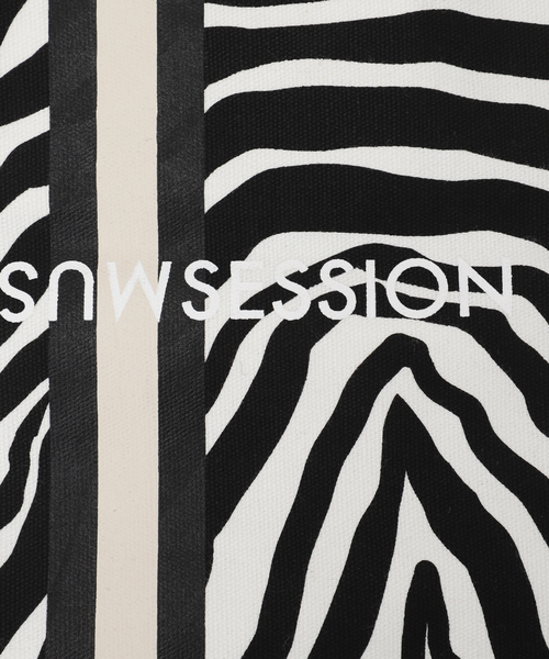 Noble（ノーブル）の「N.Jam/エヌジャム オリジナルキャンバススモールバッグ(ゼブラ・レオパード)（トートバッグ・レディース・ブラック/ベージュ・FREE）」の19枚目の写真