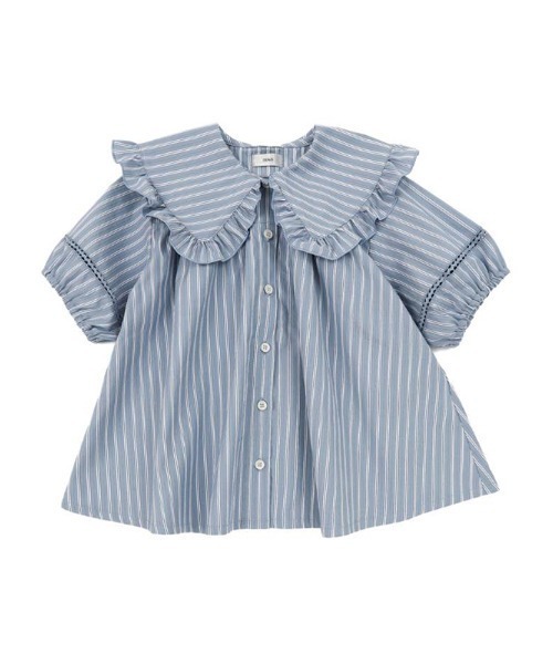 n.o.u.s(ノウズ)の「n.o.u.s プルオーバー(Tシャツ/カットソー・キッズ・サックスブルー/ベージュ・130cm/80cm/90cm/110cm/100cm/120cm/140cm)」の6枚目の写真