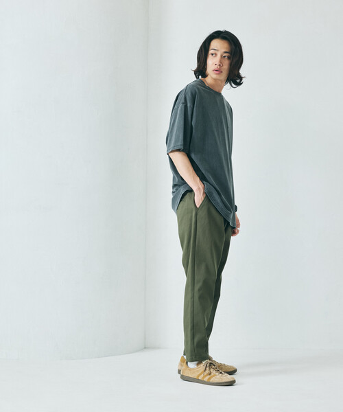 FREAK'S STORE（フリークスストア）の「限定展開 ベーシックシルエット ストレッチ イージーテーパードパンツ（チノパンツ・メンズ・ブラック/オリーブ/ベージュ/ネイビー・SMALL/MEDIUM/LARGE）」の19枚目の写真
