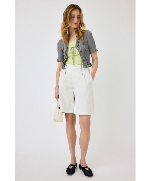 MOUSSY(マウジー)の「FRILL STRIPED カーディガン(カーディガン/ボレロ・レディース・ライトピンク/ライトブルー/グレー・FREE)」の14枚目の写真