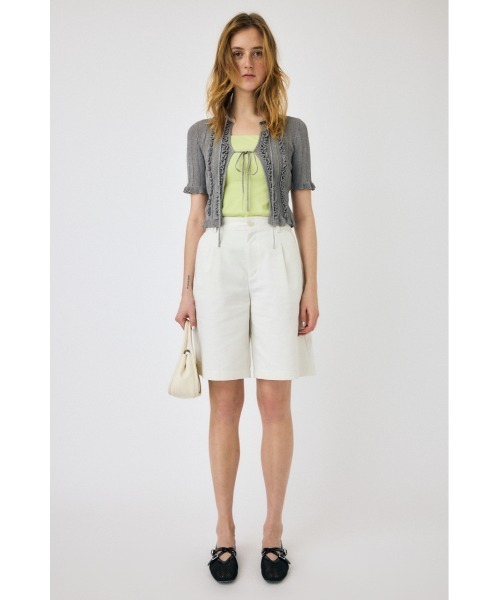 MOUSSY(マウジー)の「FRILL STRIPED カーディガン(カーディガン/ボレロ・レディース・ライトピンク/ライトブルー/グレー・FREE)」の12枚目の写真