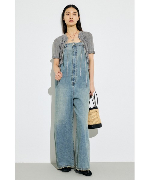 MOUSSY(マウジー)の「FRILL STRIPED カーディガン(カーディガン/ボレロ・レディース・ライトピンク/ライトブルー/グレー・FREE)」の6枚目の写真