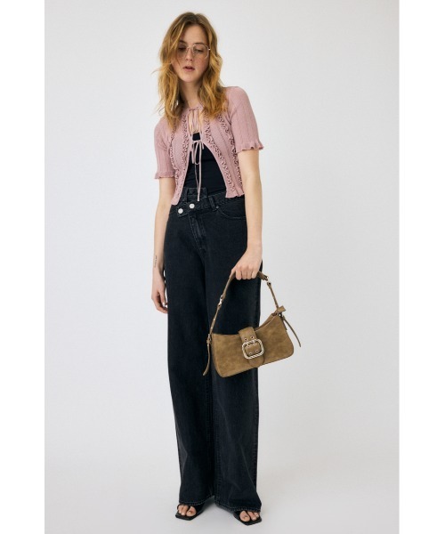 MOUSSY(マウジー)の「FRILL STRIPED カーディガン(カーディガン/ボレロ・レディース・ライトピンク/ライトブルー/グレー・FREE)」の21枚目の写真