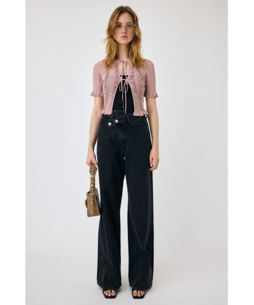 MOUSSY(マウジー)の「FRILL STRIPED カーディガン(カーディガン/ボレロ・レディース・ライトピンク/ライトブルー/グレー・FREE)」の20枚目の写真