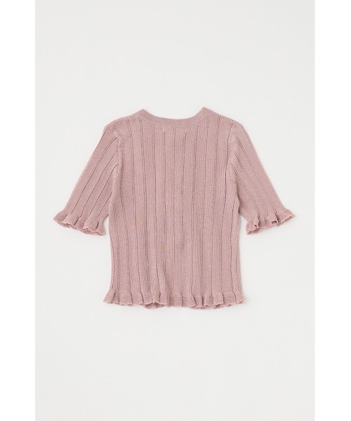 MOUSSY(マウジー)の「FRILL STRIPED カーディガン(カーディガン/ボレロ・レディース・ライトピンク/ライトブルー/グレー・FREE)」の16枚目の写真