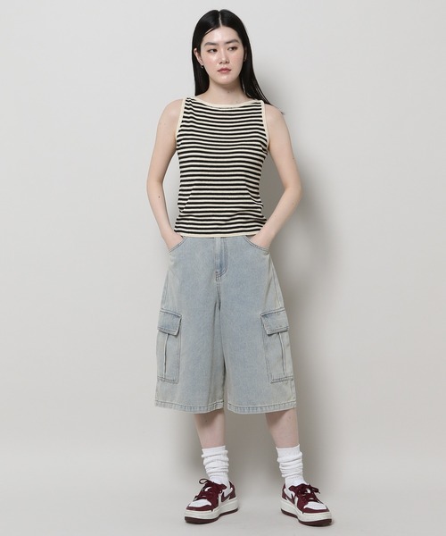 3.3 Field Trip （3.3フィールドトリップ）の「3.3 Field Trip／ボーダーノンスリーブ（Tシャツ/カットソー・レディース・ライトベージュ・FREE）」の17枚目の写真