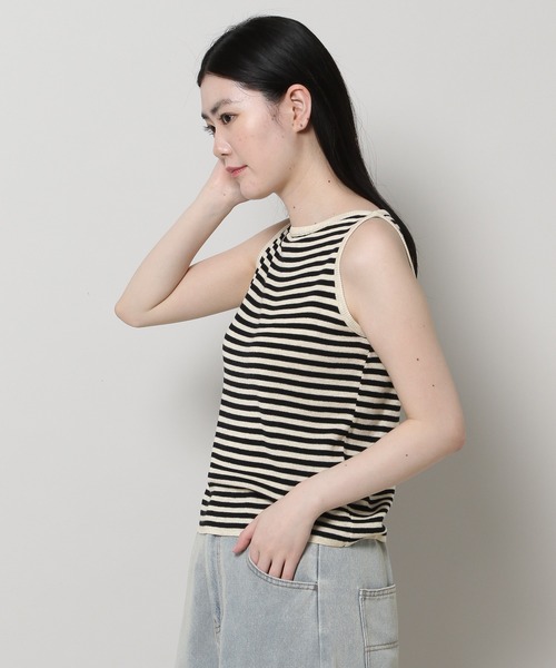 3.3 Field Trip （3.3フィールドトリップ）の「3.3 Field Trip／ボーダーノンスリーブ（Tシャツ/カットソー・レディース・ライトベージュ・FREE）」の20枚目の写真