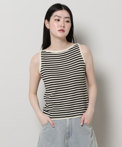 3.3 Field Trip （3.3フィールドトリップ）の「3.3 Field Trip／ボーダーノンスリーブ（Tシャツ/カットソー・レディース・ライトベージュ・FREE）」の19枚目の写真