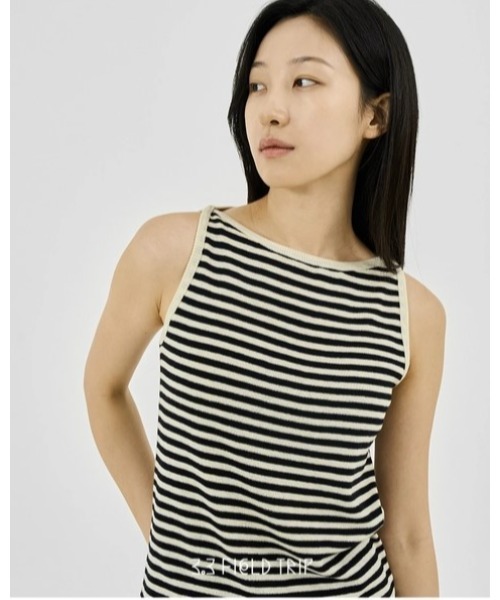 3.3 Field Trip （3.3フィールドトリップ）の「3.3 Field Trip／ボーダーノンスリーブ（Tシャツ/カットソー・レディース・ライトベージュ・FREE）」の15枚目の写真