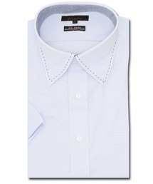 m.f.editorial（エムエフエディトリアル）の「m.f.エディトリアル メンズ ノーアイロンストレッチ ドゥエボタンダウン ビジネスドレス半袖ニットシャツ（ビジネスシャツ・メンズ）」