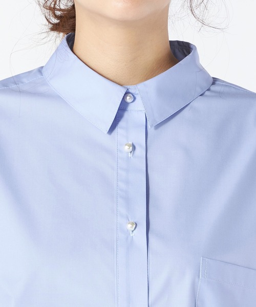 LAISSE PASSE（レッセパッセ）の「【美人百花6月号掲載】オーバーサイズシャツブラウス（シャツ/ブラウス・レディース・ライトブルー/アイボリー/スモークピンク・MEDIUM）」の16枚目の写真