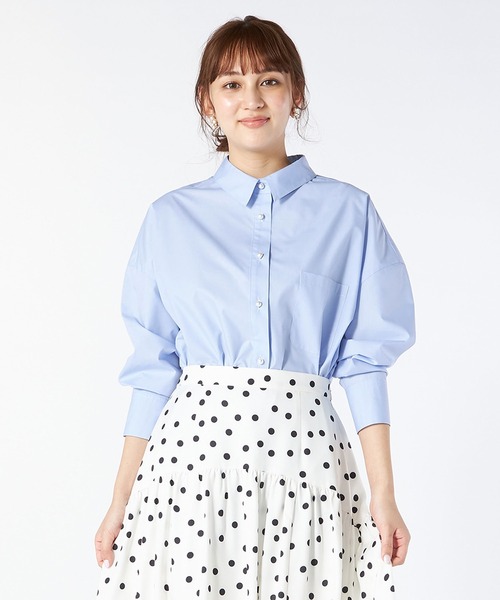 LAISSE PASSE（レッセパッセ）の「【美人百花6月号掲載】オーバーサイズシャツブラウス（シャツ/ブラウス・レディース・ライトブルー/アイボリー/スモークピンク・MEDIUM）」の19枚目の写真