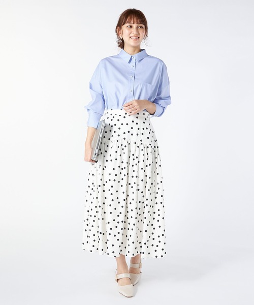 LAISSE PASSE（レッセパッセ）の「【美人百花6月号掲載】オーバーサイズシャツブラウス（シャツ/ブラウス・レディース・ライトブルー/アイボリー/スモークピンク・MEDIUM）」の13枚目の写真