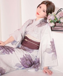 Retica（レティカ）の「浴衣セット レディース 白地 牡丹 ゆかた2点セット 浴衣 兵児帯 かわいい（浴衣）」