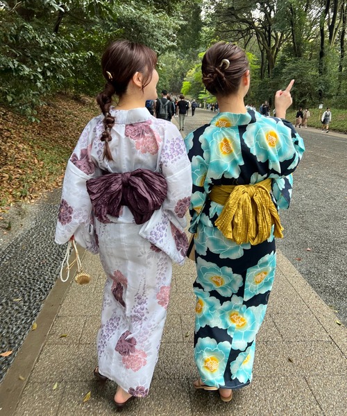 コラージュガリャルダガランテ 藤の花柄　浴衣・帯　2点セット 84603123b_384_d_215.jpg