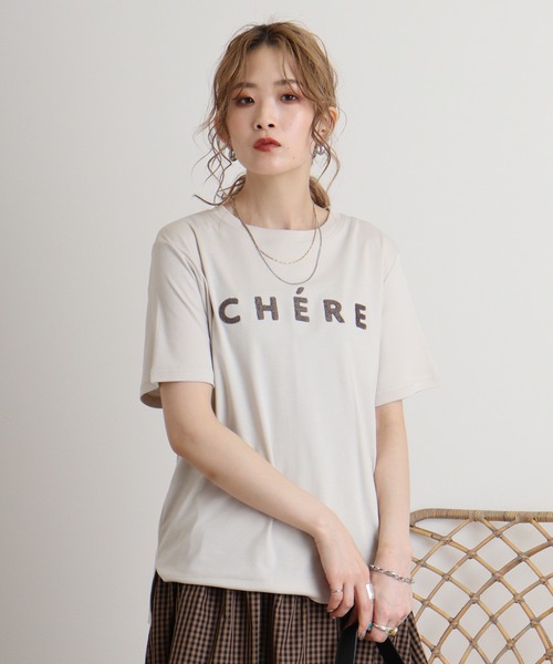 セール】Eglantine ローズペトール加工 パイルロゴTシャツ（T