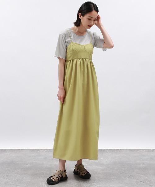 LAKOLE(ラコレ)の「ブラカットキャミワンピース / 127588(ワンピース・レディース・ブラック/イエロー系9/グリーン系4・SMALL/MEDIUM)」の7枚目の写真