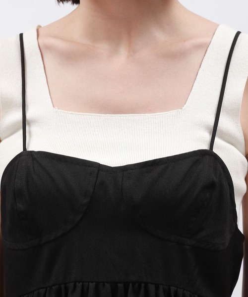 LAKOLE(ラコレ)の「ブラカットキャミワンピース / 127588(ワンピース・レディース・ブラック/イエロー系9/グリーン系4・SMALL/MEDIUM)」の15枚目の写真