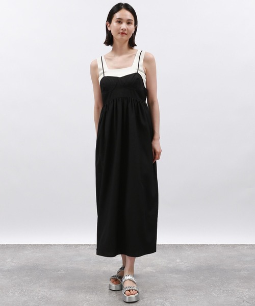 LAKOLE(ラコレ)の「ブラカットキャミワンピース / 127588(ワンピース・レディース・ブラック/イエロー系9/グリーン系4・SMALL/MEDIUM)」の4枚目の写真