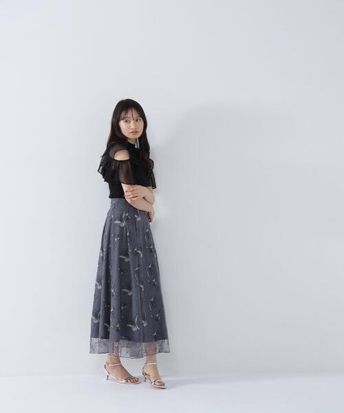 NATURAL BEAUTY BASIC(ナチュラルビューティーベーシック)の「◇ラッフルシアースリーブニット(ニット/セーター・レディース・オレンジ/ブラック/ブルー/オフホワイト・FREE)」の8枚目の写真