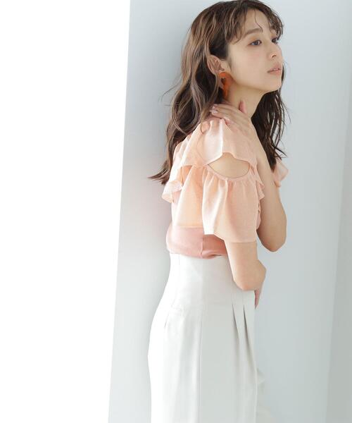 NATURAL BEAUTY BASIC(ナチュラルビューティーベーシック)の「◇ラッフルシアースリーブニット(ニット/セーター・レディース・オレンジ/ブラック/ブルー/オフホワイト・FREE)」の17枚目の写真