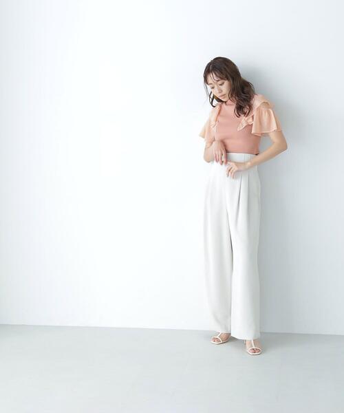 NATURAL BEAUTY BASIC(ナチュラルビューティーベーシック)の「◇ラッフルシアースリーブニット(ニット/セーター・レディース・オレンジ/ブラック/ブルー/オフホワイト・FREE)」の16枚目の写真