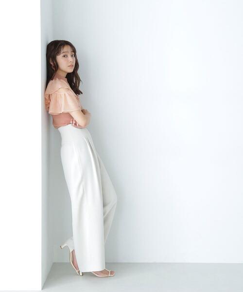 NATURAL BEAUTY BASIC(ナチュラルビューティーベーシック)の「◇ラッフルシアースリーブニット(ニット/セーター・レディース・オレンジ/ブラック/ブルー/オフホワイト・FREE)」の14枚目の写真