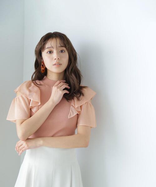 NATURAL BEAUTY BASIC(ナチュラルビューティーベーシック)の「◇ラッフルシアースリーブニット(ニット/セーター・レディース・オレンジ/ブラック/ブルー/オフホワイト・FREE)」の13枚目の写真