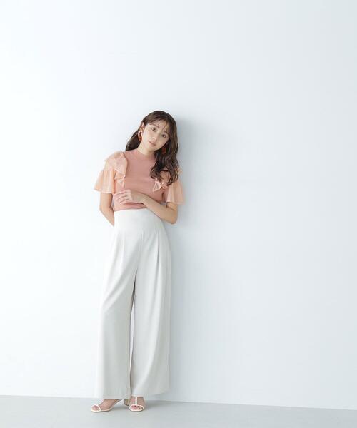 NATURAL BEAUTY BASIC(ナチュラルビューティーベーシック)の「◇ラッフルシアースリーブニット(ニット/セーター・レディース・オレンジ/ブラック/ブルー/オフホワイト・FREE)」の12枚目の写真