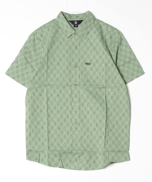 VOLCOM（ボルコム）の「WARBLER SS WOVEN（シャツ/ブラウス・メンズ・ブラックミックス/モスグリーン/アクア・SMALL/MEDIUM/LARGE/X-LARGE）」の3枚目の写真