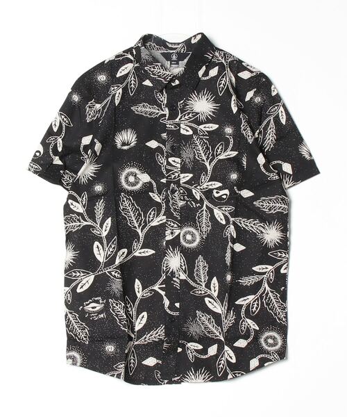 VOLCOM（ボルコム）の「WARBLER SS WOVEN（シャツ/ブラウス・メンズ・ブラックミックス/モスグリーン/アクア・SMALL/MEDIUM/LARGE/X-LARGE）」の2枚目の写真