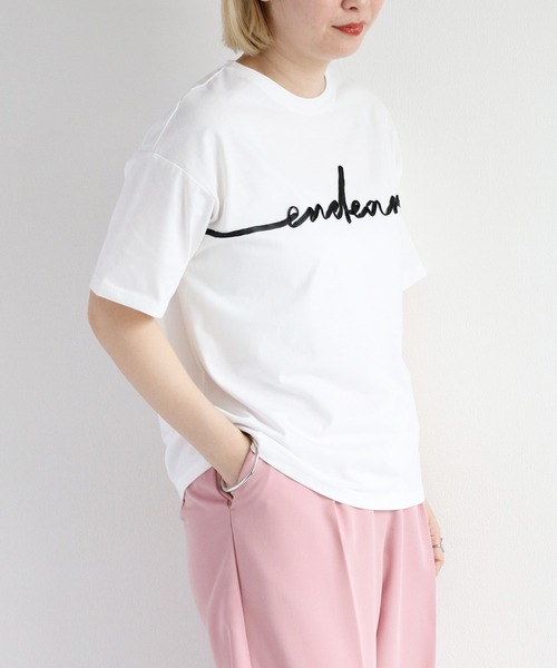 セール】リボンテープ刺繍ロゴTee（Tシャツ/カットソー）｜cepo