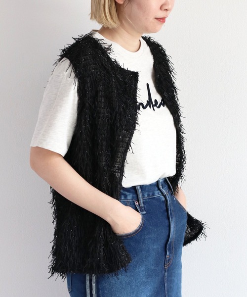 cepo(セポ)の「リボンテープ刺繍ロゴTee(Tシャツ/カットソー・レディース・ブラック/グレー/オフホワイト・M)」の14枚目の写真
