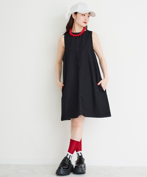 Narcissus（ナルシス）の「【Narcissus】デニムワンピース（ワンピース・レディース・ブラック/その他・FREE）」の3枚目の写真