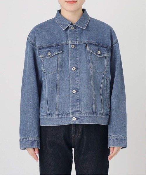 SLOBE IENA(スローブイエナ)の「《WEB限定/追加》LE DENIM ボクシートラッカーデニムジャケット(デニムジャケット・レディース・ブルー・FREE)」の2枚目の写真