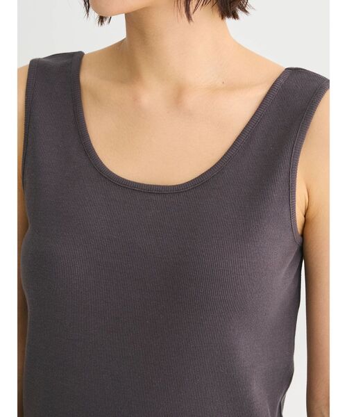 Green　Parks（グリーンパークス）の「BEST PRICE 2WAYリブタンクトップ（タンクトップ・レディース・チャコールグレー/ブラック/ホワイト/ホワイト系その他2・FREE）」の10枚目の写真