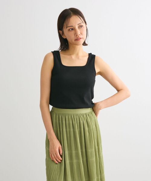Green　Parks（グリーンパークス）の「BEST PRICE 2WAYリブタンクトップ（タンクトップ・レディース・チャコールグレー/ブラック/ホワイト/ホワイト系その他2・FREE）」の19枚目の写真