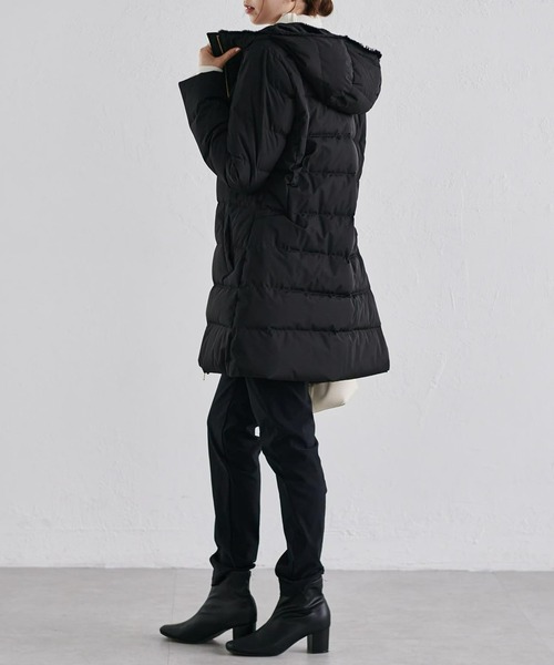 セール】ウエストベルト付きファーフードロングダウンコート（ダウン