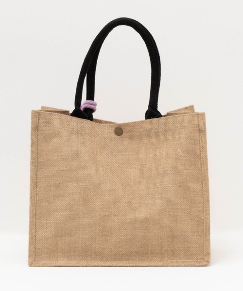 HusHusH（ハッシュアッシュ）の「HusHusH 軽量 スクエア ジュートバッグ（ハンドバッグ・レディース・ベージュ/レオパード/ゼブラ・フリー）」の15枚目の写真