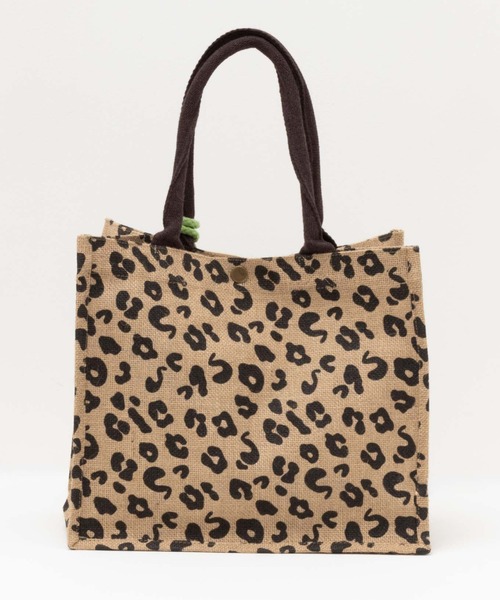 HusHusH（ハッシュアッシュ）の「HusHusH 軽量 スクエア ジュートバッグ（ハンドバッグ・レディース・ベージュ/レオパード/ゼブラ・フリー）」の16枚目の写真
