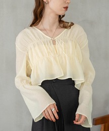 hinari | フレアスリーブシャーリングブラウス(シャツ/ブラウス)