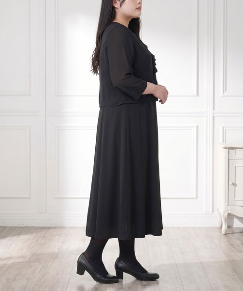 Diable baiser(ディアブルベーゼ)の「ブラックフォーマルワンピース【M/L/LL/3L/4L】(ワンピース・レディース・ブラック・3L/MEDIUM/4L/LL/LARGE)」の17枚目の写真