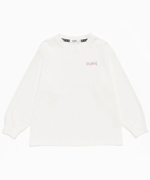 X-girl Stages（エックスガールステージス）の「バックロゴ長袖Tシャツ（Tシャツ/カットソー・キッズ・ブラック/オフホワイト/マルチ・130cm/100cm/140cm/120cm/110cm/80ｃｍ/90cm）」の2枚目の写真