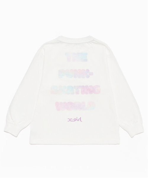 X-girl Stages（エックスガールステージス）の「バックロゴ長袖Tシャツ（Tシャツ/カットソー・キッズ・ブラック/オフホワイト/マルチ・130cm/100cm/140cm/120cm/110cm/80ｃｍ/90cm）」の16枚目の写真