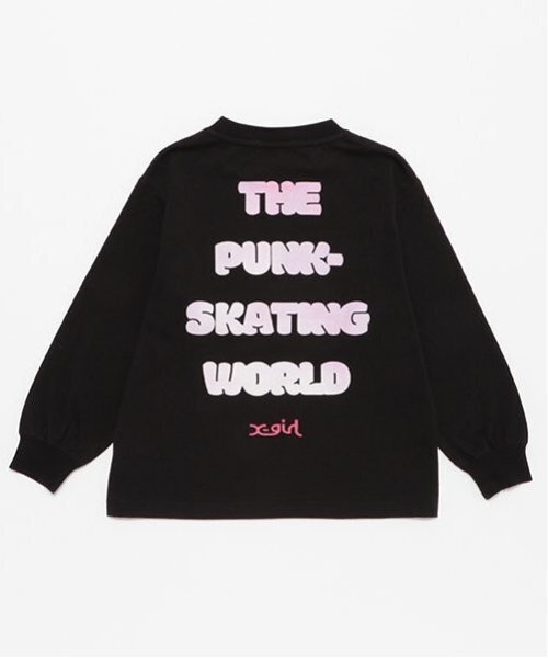 X-girl Stages（エックスガールステージス）の「バックロゴ長袖Tシャツ（Tシャツ/カットソー・キッズ・ブラック/オフホワイト/マルチ・130cm/100cm/140cm/120cm/110cm/80ｃｍ/90cm）」の17枚目の写真