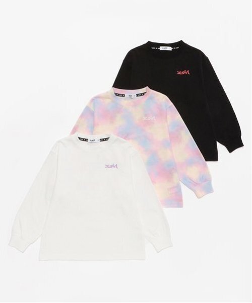 X-girl Stages（エックスガールステージス）の「バックロゴ長袖Tシャツ（Tシャツ/カットソー・キッズ・ブラック/オフホワイト/マルチ・130cm/100cm/140cm/120cm/110cm/80ｃｍ/90cm）」の8枚目の写真
