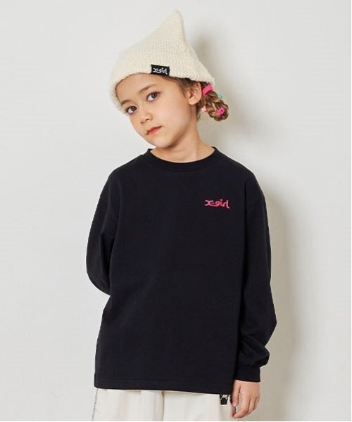 X-girl Stages（エックスガールステージス）の「バックロゴ長袖Tシャツ（Tシャツ/カットソー・キッズ・ブラック/オフホワイト/マルチ・130cm/100cm/140cm/120cm/110cm/80ｃｍ/90cm）」の12枚目の写真